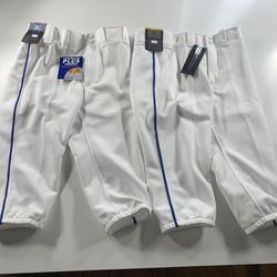Mizuno Premier Youth XX-Large Baseball Pants Short Knickers Pant White Royal