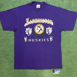 Vintage 1990s UW Washington Huskies University of Washington huskies tee