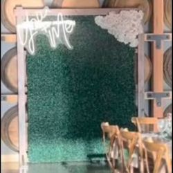 Wedding Photo Backdrop w/ Neon Sign