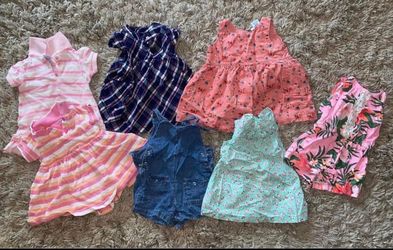 Lot of used girls size 0-3 months clothing, good condition (25pcs)