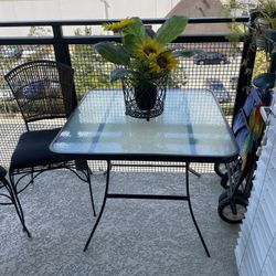 The chair is sold on the table and decor is available