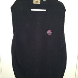 Vesi Sportswear Black Ohio State Buckeyes Sweater Vest Men's sz XXL