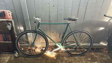 Green bicycle