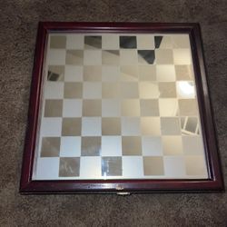 IN-N-OUT Glass Chess & Checker board