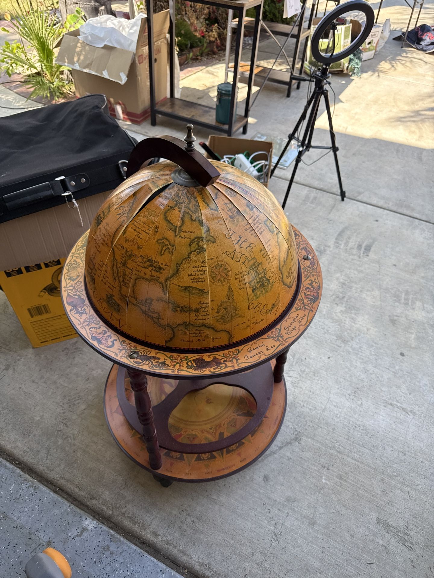 Vintage Globe Cart