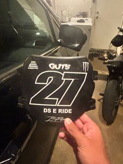 Motocross Number Plate – #27 DS E Ride