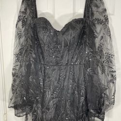 Black Sparkly Prom Dress Size 12