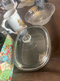 Clear Glass Oval Casserole