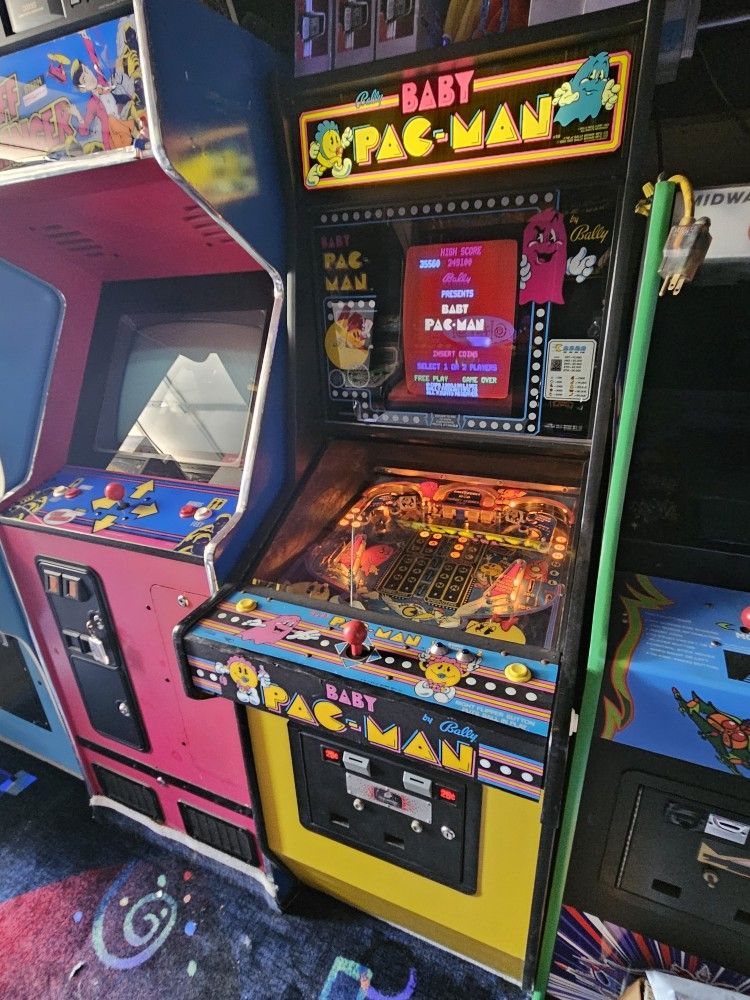 Baby Pac Man Pac-Man Pacman Arcade Video Game Bally