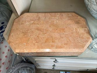 Marble Jewelry Box Velour Lined 15 X 9”