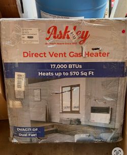 New Direct Vent Gas heater 17,000 BTU