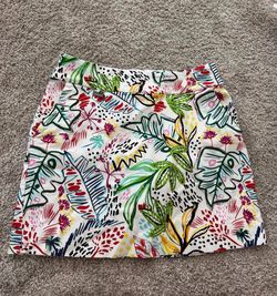 Tropical Print Mini Skirt size12