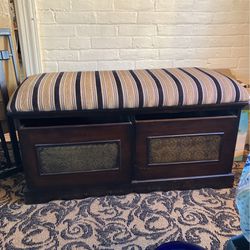 Padded Storage Bench with Drawers