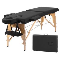 Massage Table 2 Fold Portable Massage Table Spa Bed Massage Bed Height Adjustabl