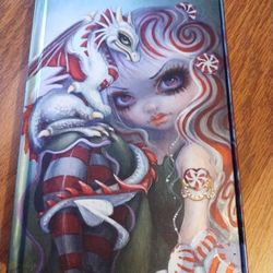 New 6" x 8.5" Peppermint Fairy And Dragon Hardcover Lined Journal