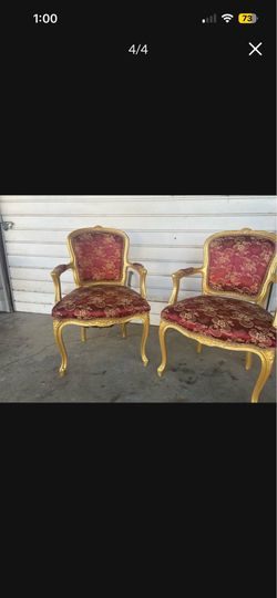 Victorian vintage elegant accent chairs side chair