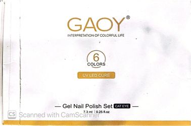 GAOY Cat Eye Gel Nail Polish Set 6 Colors