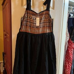New “Beachsissi” Black Sundress Sz XL
