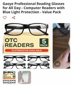 Gaoye Blue Light Reading Glasses 5-Pack