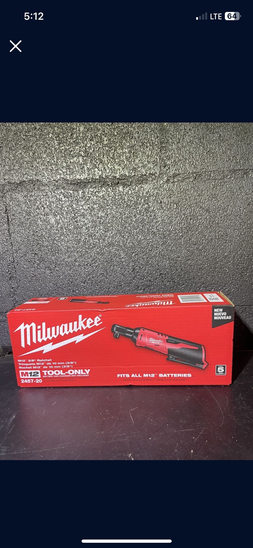 Milwaukee Ratchet M12
