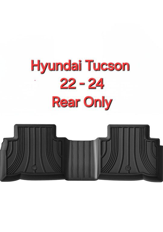 Floor Mats Fit 2022-2024 Hyundai Tucson (Not for Hybrid), All Weather TPE Custom Fit Car Floor Liner 2nd Row ONLY, Black