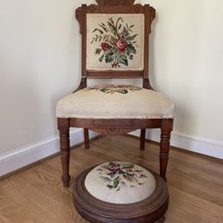 Antique/Vintage Eastlake Chair and Footstool