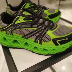 Christian Dior Used Once New B35 Pair Men neon green