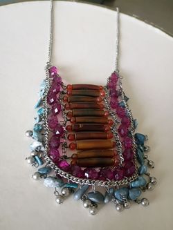 Boho Beaded Statement Necklace