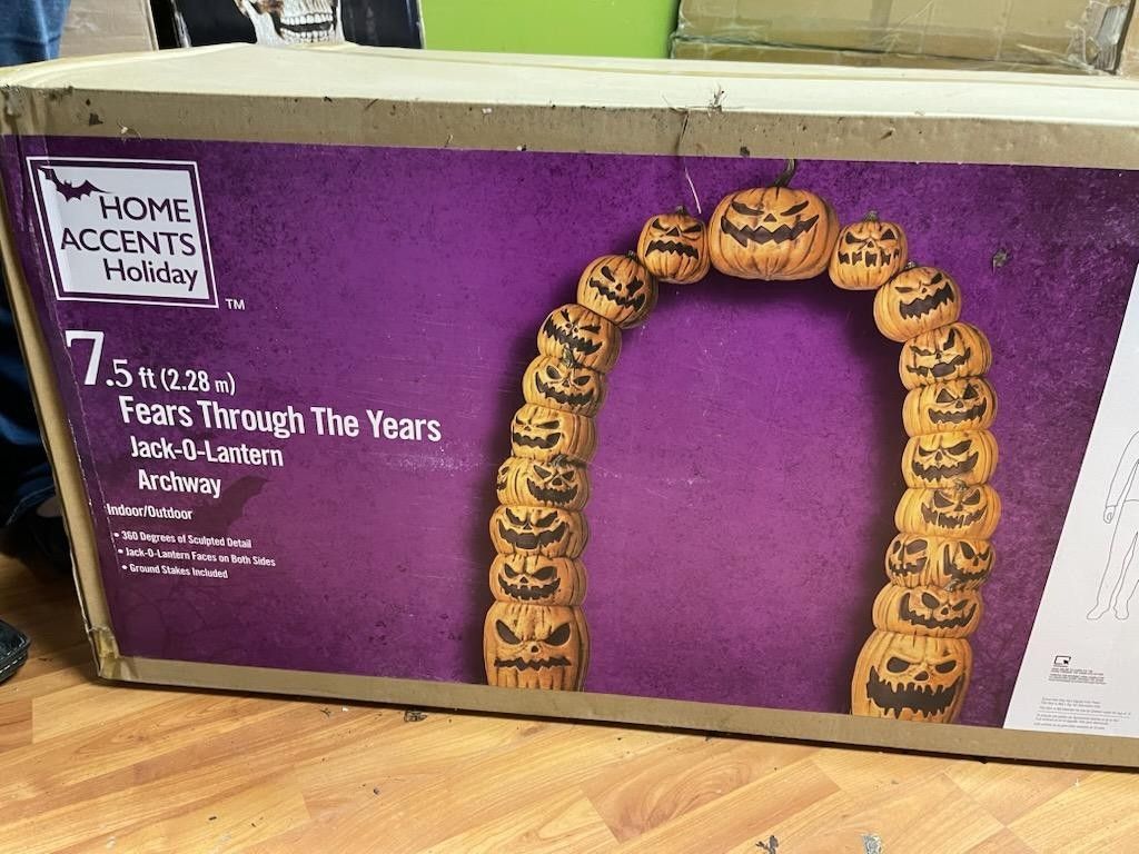 7.5 Ft Halloween Classics Jack-O-Lantern Archway Spooky Entrance π