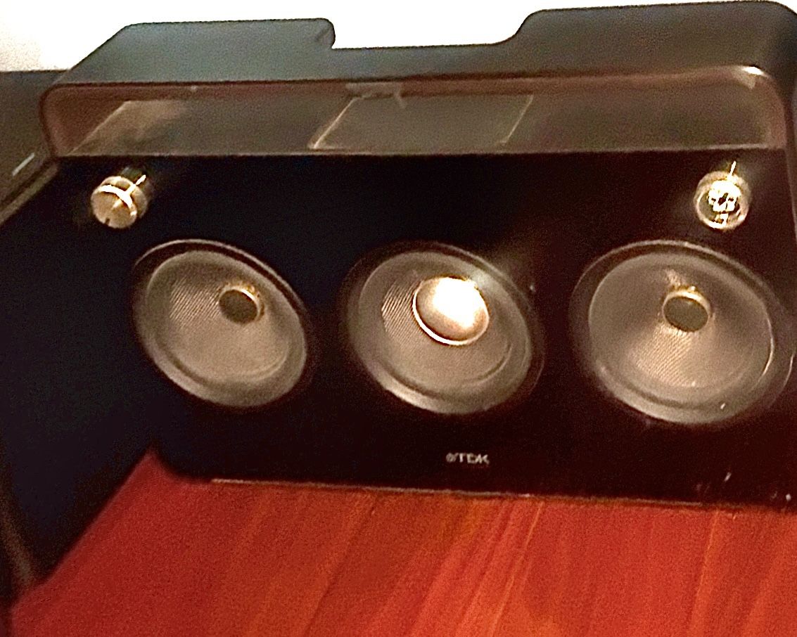 Tdk Boombox Black Acrylic & Wood And Leather On Handle   Digital Display   