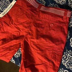 Boys red shorts Size 12