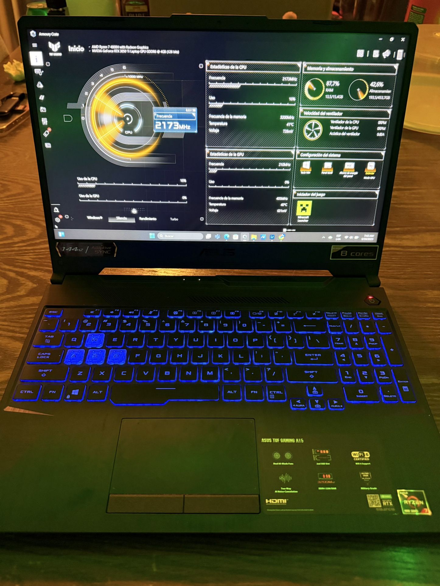 Asus TUF Gaming A15 Notebook PC