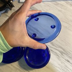 Blue Glass Coasters 