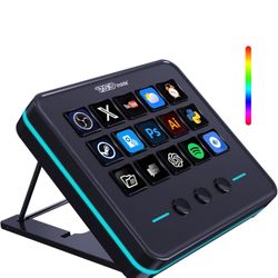 New Macro Keypad, Stream Controller Deck Gaming Streaming Shortcut Keyboard, 18 Programmable Keys Customizable Visual AI Pad USB Soundboard for OBS, Y