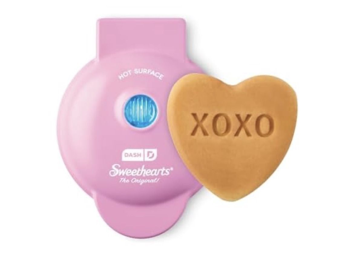 DASH x Sweethearts® Mini Waffle Maker - 4” Heart Shaped, Nonstick Valentines Day