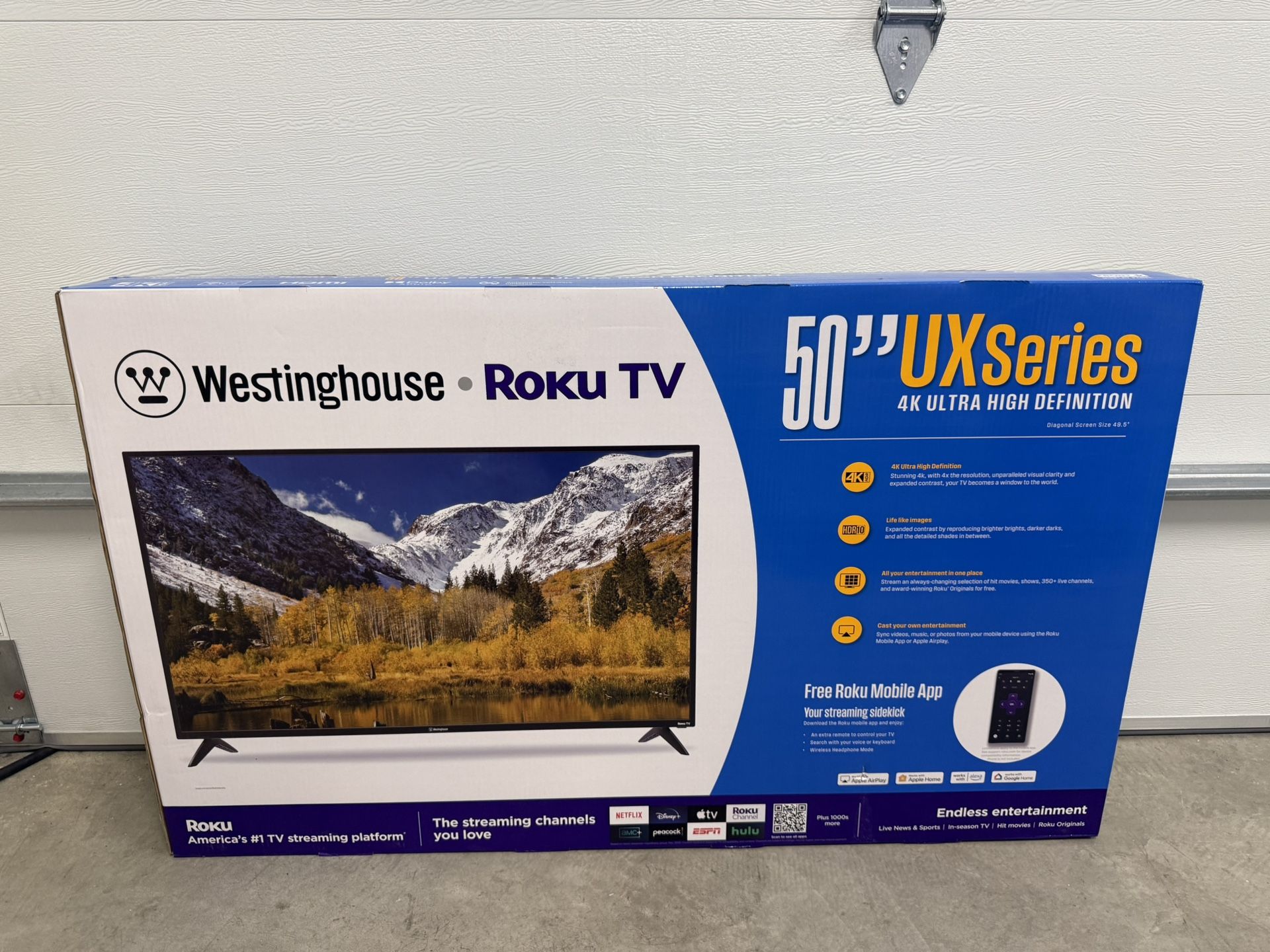 Westinghouse 50” Inch 4K Ultra HD Roku Smart TV w/ HDR - Brand New Television
