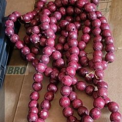 Beads Wooden Red 