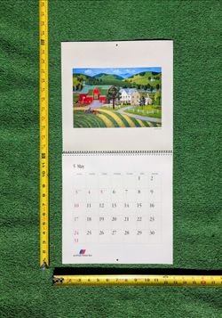 American Folk Arts-II Martha Leone 1992United Air Lines Art Print Retro Calendar