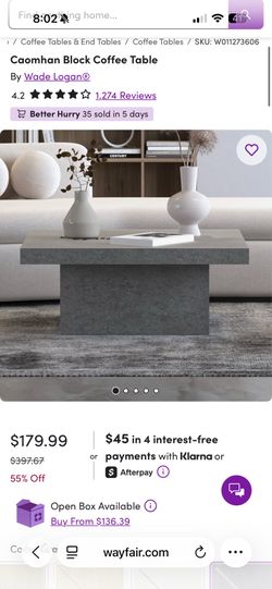 Gray Coffee Table