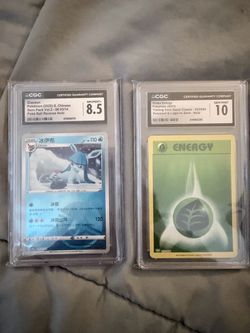 Glaceon and Holo Grass Energy
