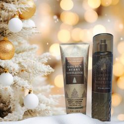 Bath & Body Works Golden Berry Mistletoe 2 pc. Set