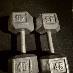 45lbs Dumbells  Weights