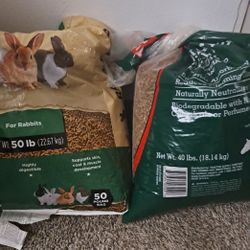 Rabbit Feed And Litter Pellets