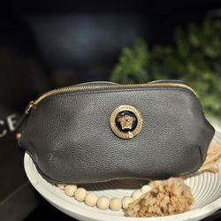 Versace Medusa Head Grainy Calf Leather Belt Bag