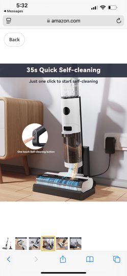 JONR ED12 Wet Dry Vacuum Cleaner,Cordless Floor Cleaning Suitable for Combination of Hard Floor Vacuum Cleaner and Mop,one click self-cleaning,0.1 inc