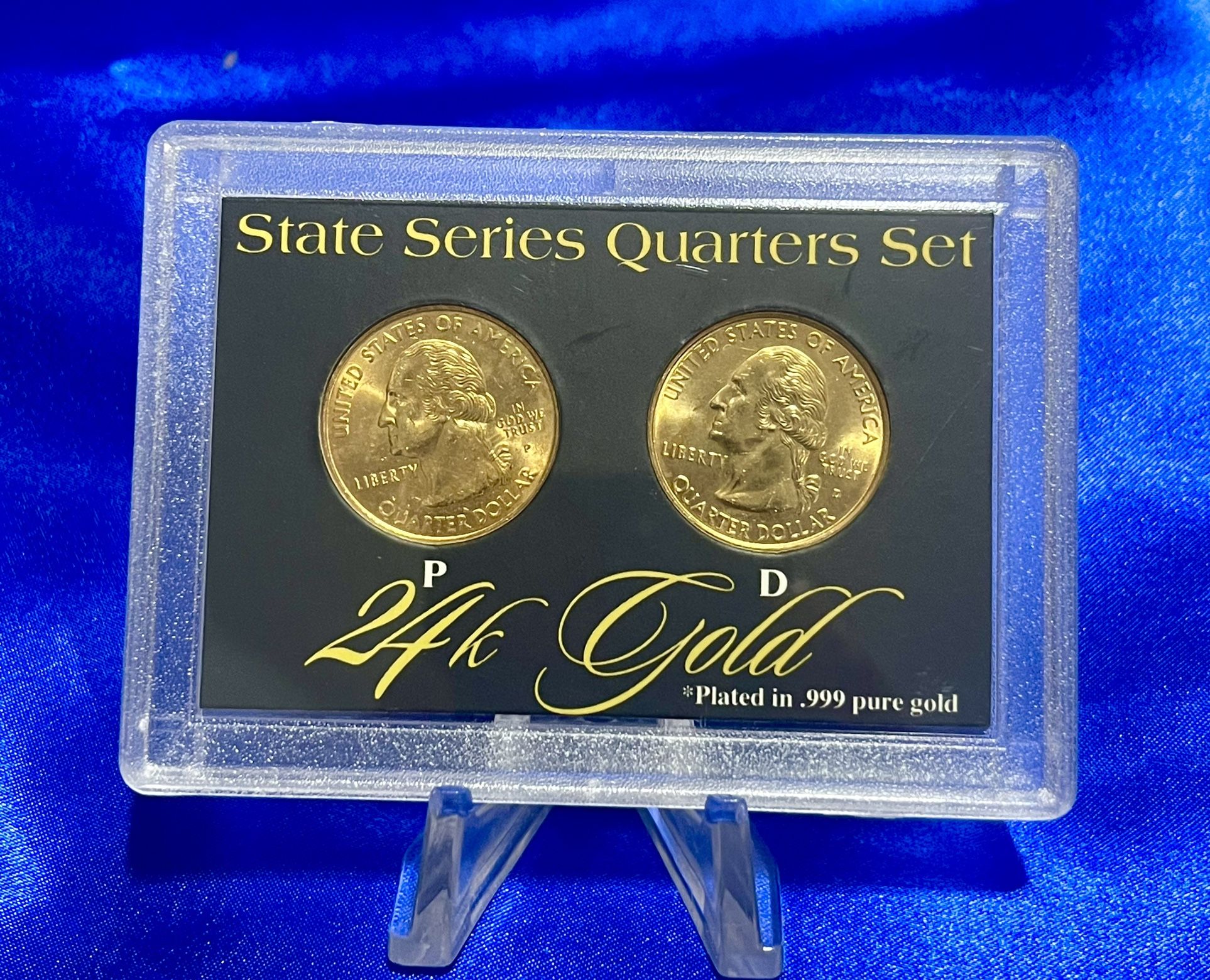 1999 State Quarter 24k Gold Plated coin set, New sealed