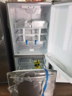 whirlpool side 33 botton freezer stainless 1 year company warranty