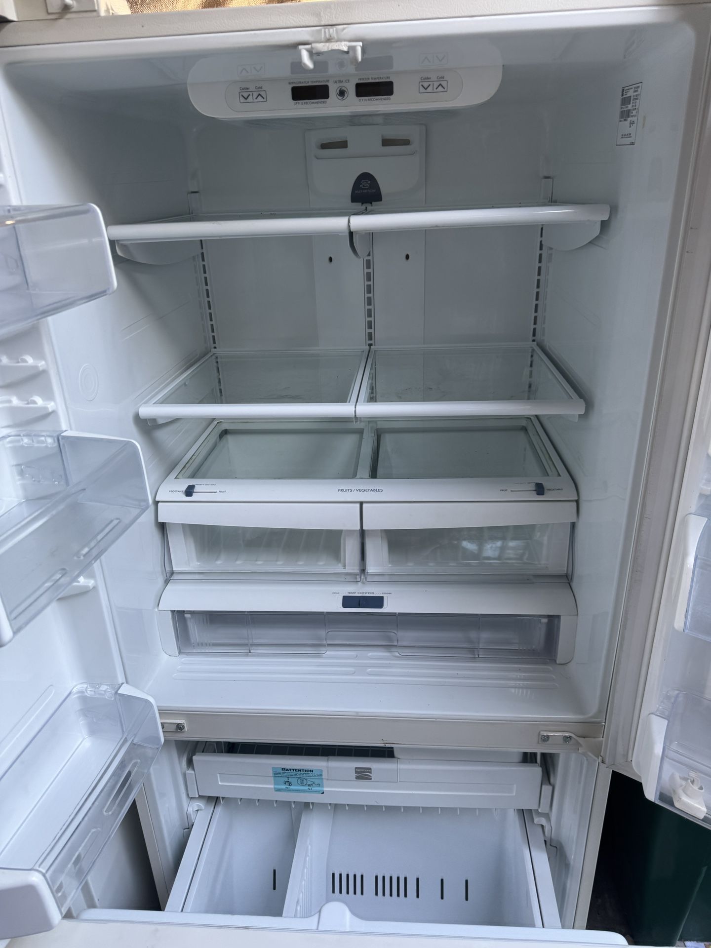 EXTRA CLEAN KENMORE FRENCH DOOR REFRIGERATOR