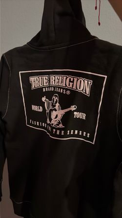 True religion jet black zip up size Large in kids