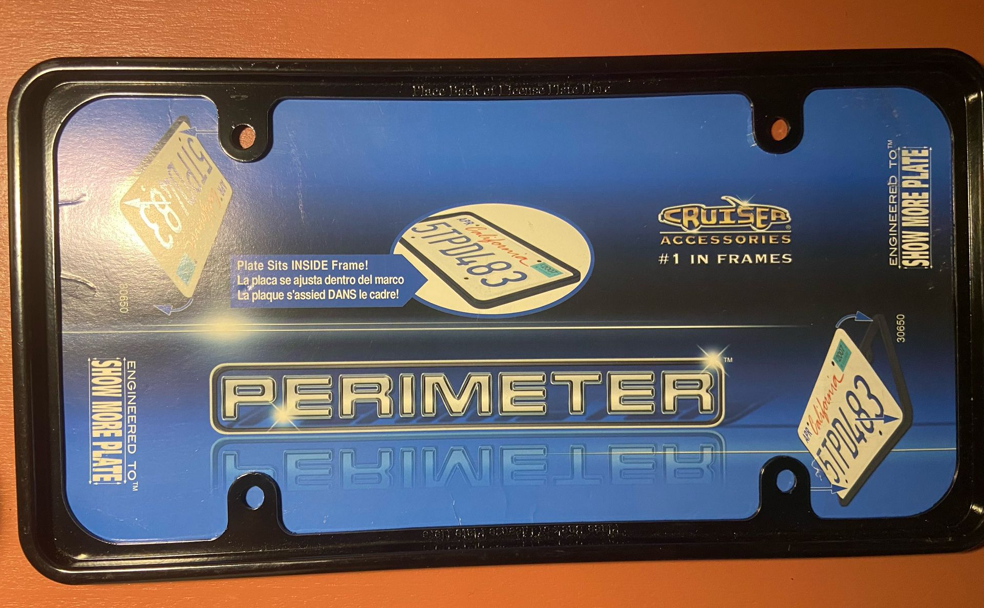 Cruiser 30650 Perimeter License Plate Frames, Black 